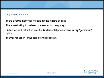 Light and Optics