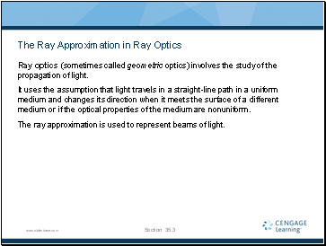 The Ray Approximation in Ray Optics