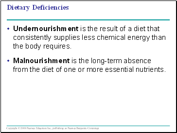 Dietary Deficiencies