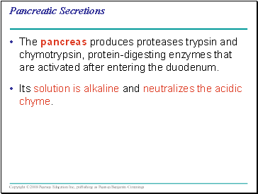 Pancreatic Secretions