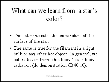 What can we learn from a star’s color?