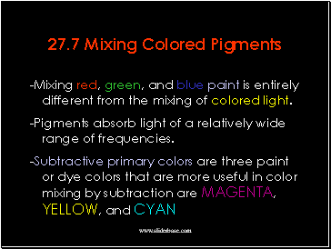 Mixing Colored Pigments