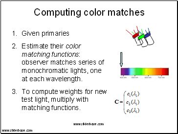 Computing color matches