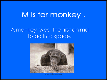 M is for monkey .
