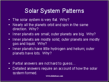 Solar System Patterns