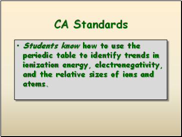 CA Standards