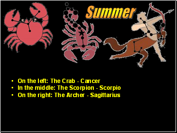 On the left: The Crab - Cancer