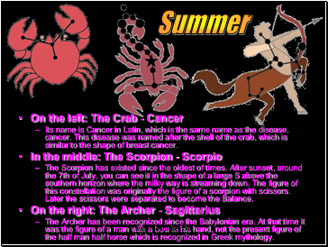 On the left: The Crab - Cancer