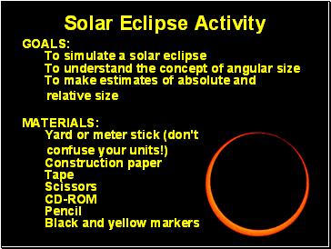 Solar Eclipse Activity