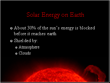 Solar Energy on Earth