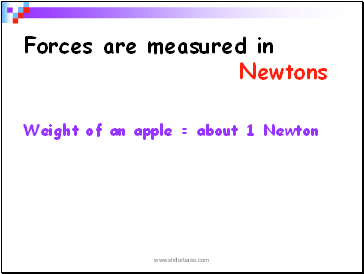 Forces are measured in Newtons
