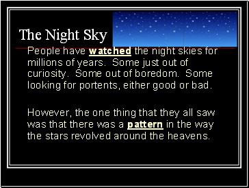 The Night Sky