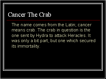 Cancer The Crab