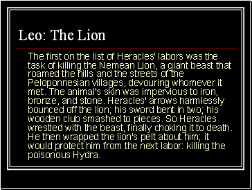 Leo: The Lion