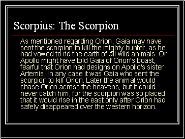 Scorpius: The Scorpion