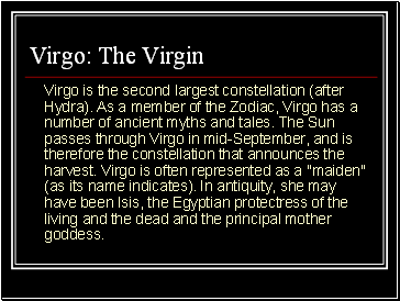 Virgo: The Virgin
