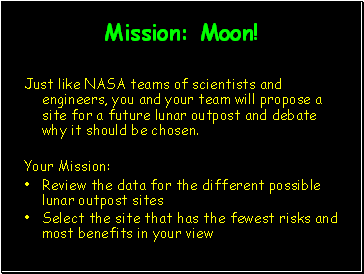 Mission: Moon!