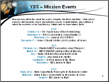 YSS – Mission Events