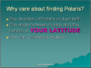 Why care about finding Polaris?