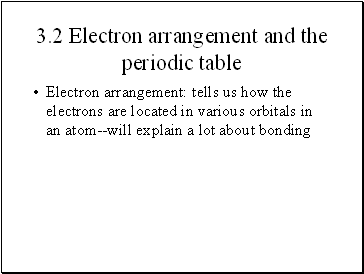 Electron arrangement and the periodic table