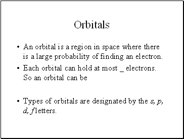 Orbitals