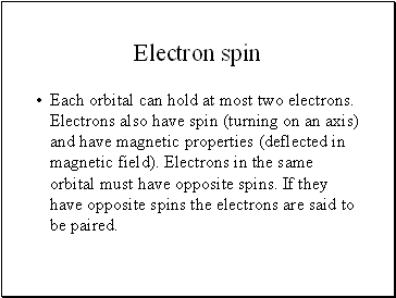 Electron spin