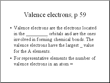 Valence electrons