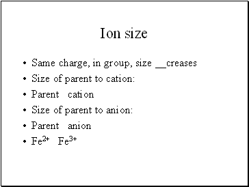 Ion size