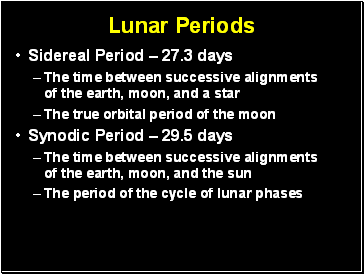 Lunar Periods