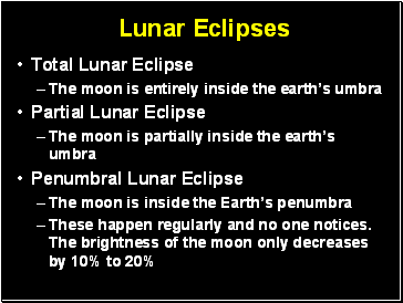 Lunar Eclipses