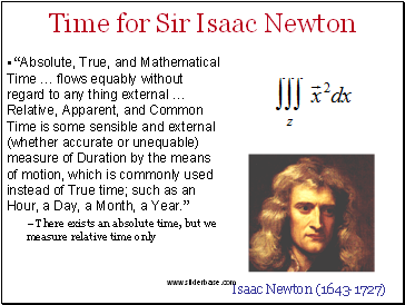 Time for Sir Isaac Newton