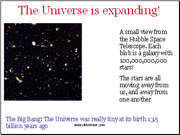 The Universe is expanding!