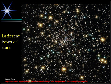 Different types of stars