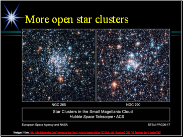 More open star clusters