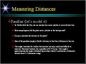 Measuring Distances