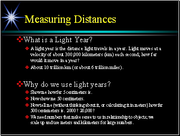 Measuring Distances