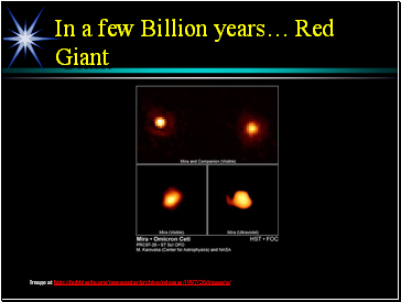 In a few Billion years Red Giant