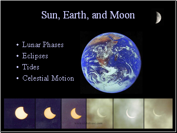 Sun, Earth, and Moon