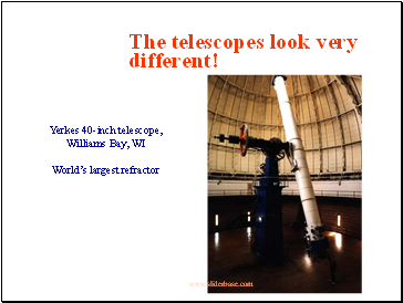 The telescopes look very different!