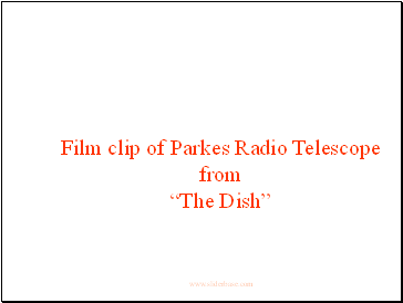 Film clip of Parkes Radio Telescope