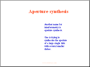 Aperture synthesis