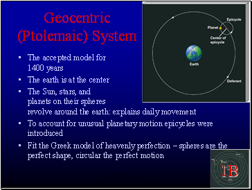 Geocentric (Ptolemaic) System