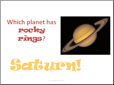 Which planet has rocky rings?