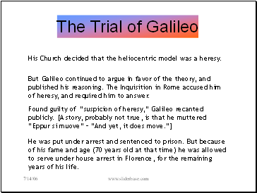 The Trial of Galileo