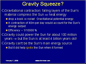 Gravity Squeeze?