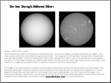 The Sun Through Different Filters