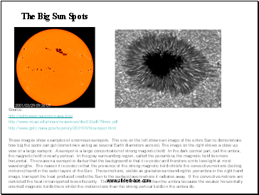 The Big Sun Spots