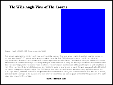 The Wide Angle View of The Corona