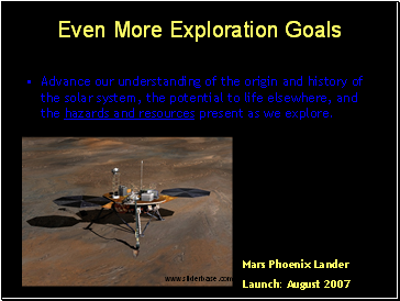 Even More Exploration Goals