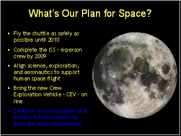 Whats Our Plan for Space?